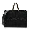 Givenchy Canvas Jacquard 4G Medium Chain Tote Black