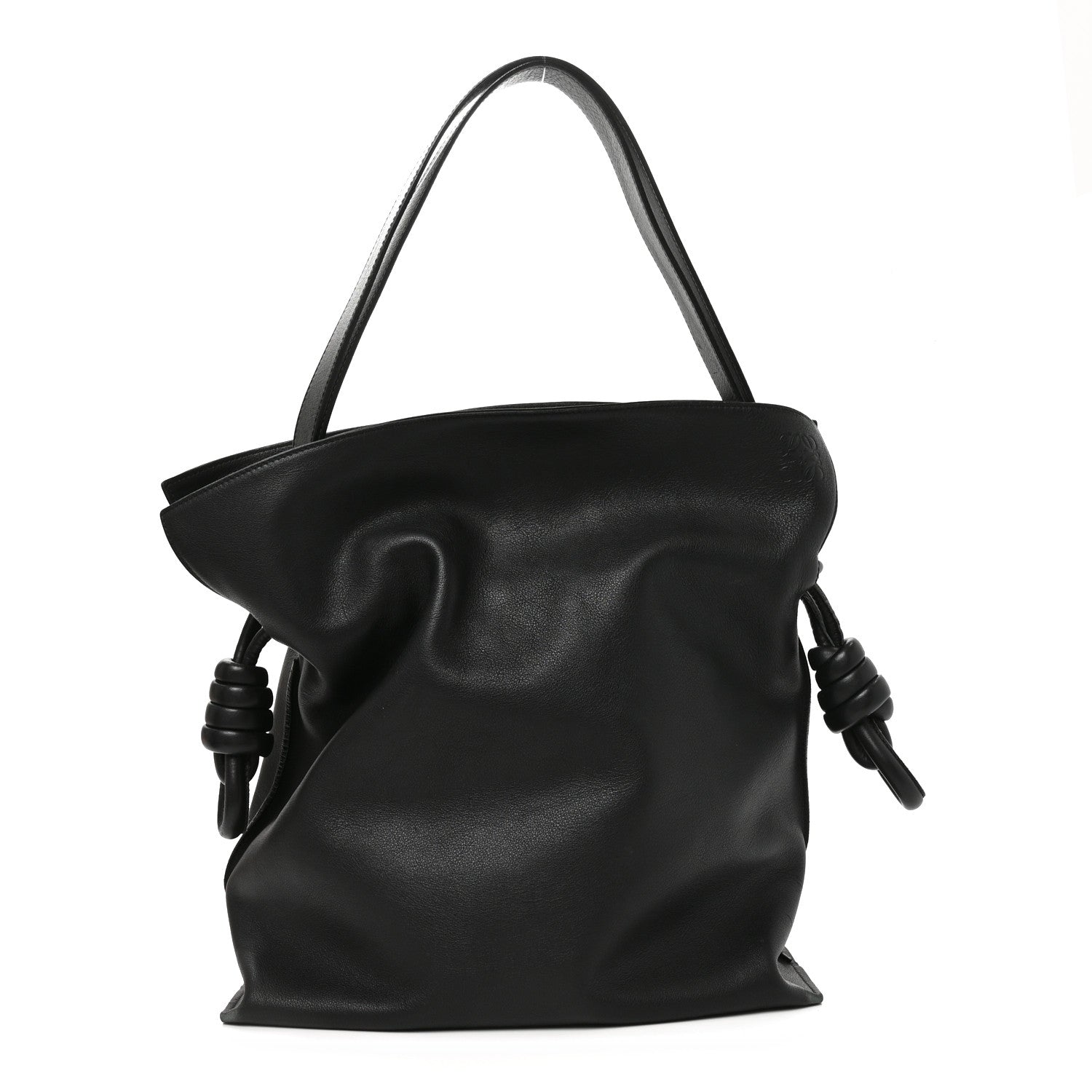 Loewe Calfskin Flamenco Knot Bag Black