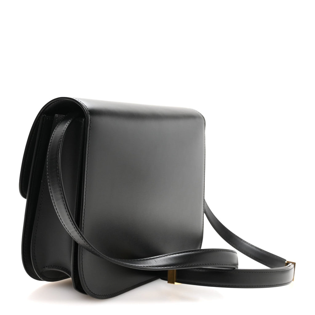 Celine Box Calfskin Medium Classic Box Flap Bag Black