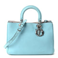 Dior Bullcalf Medium Diorissimo Tote Light Blue