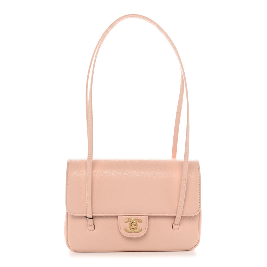 Chanel Shiny Caviar Preppy Coco Small Flap Light Pink