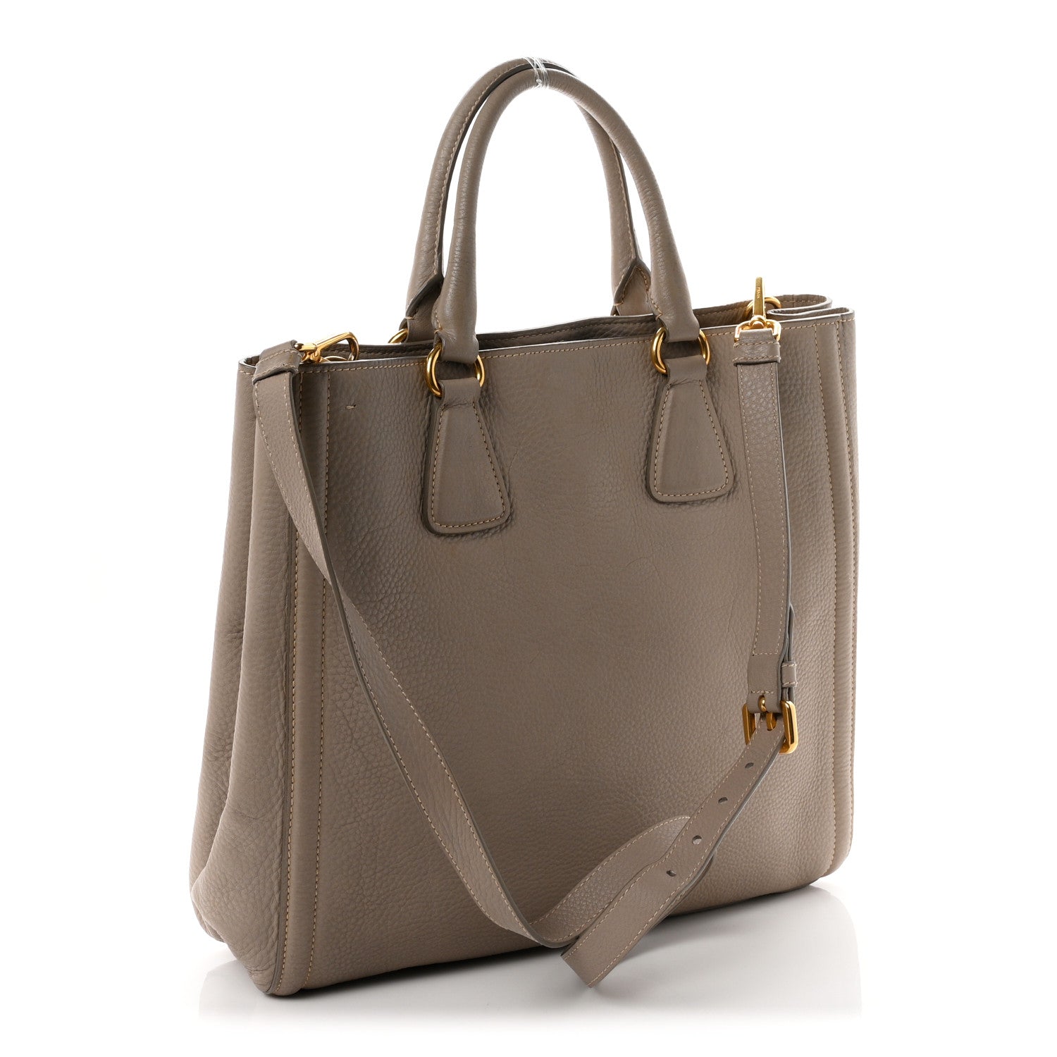 Prada Vitello Daino Tote Pomice