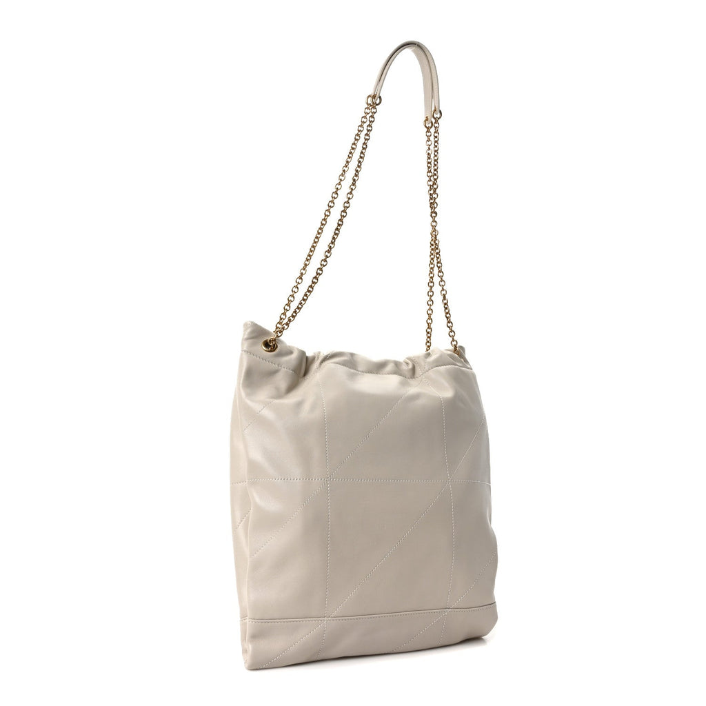 Saint Laurent Lambskin Matelasse Monogram Medium Jamie 4.3 Pochon Crema Soft