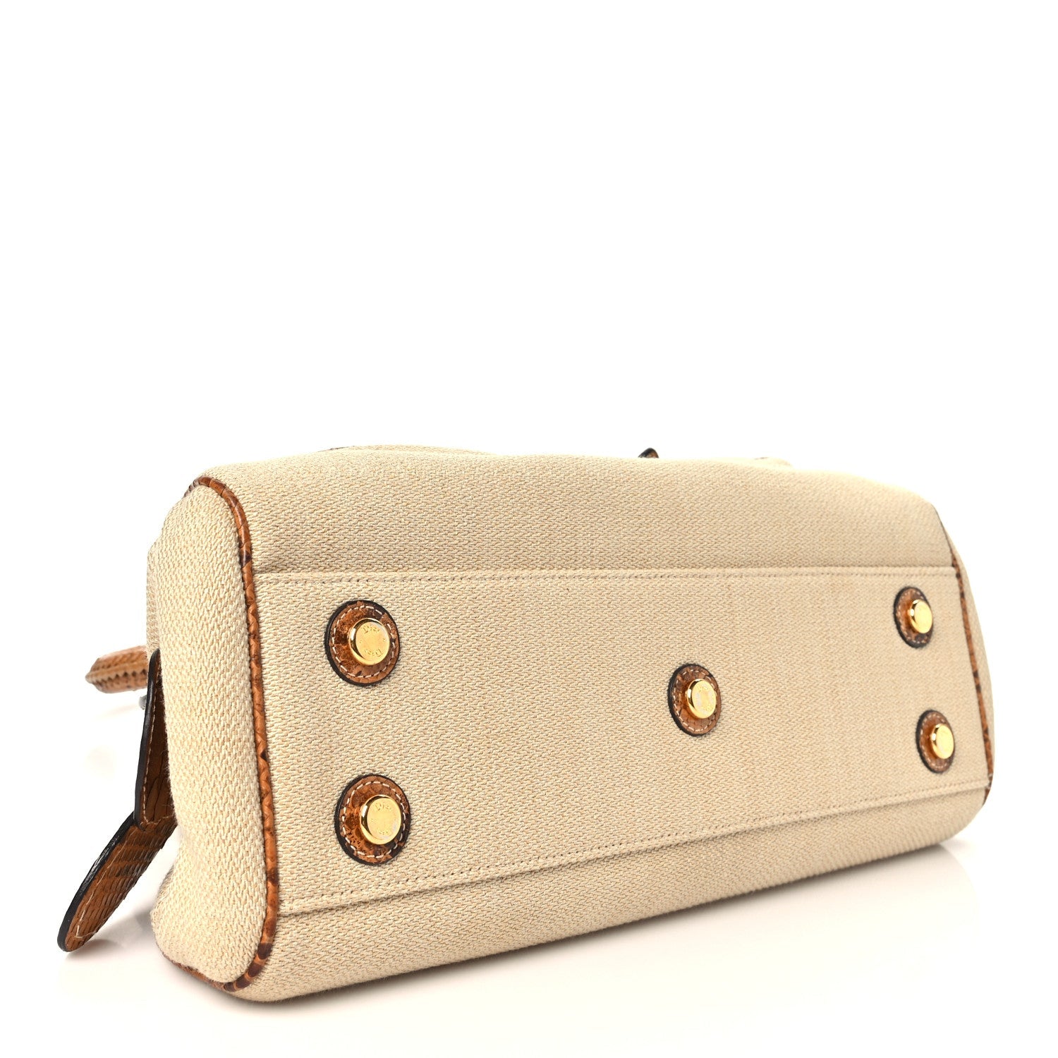 Dior Snakeskin My Dior Frame Double Pocket Satchel Beige