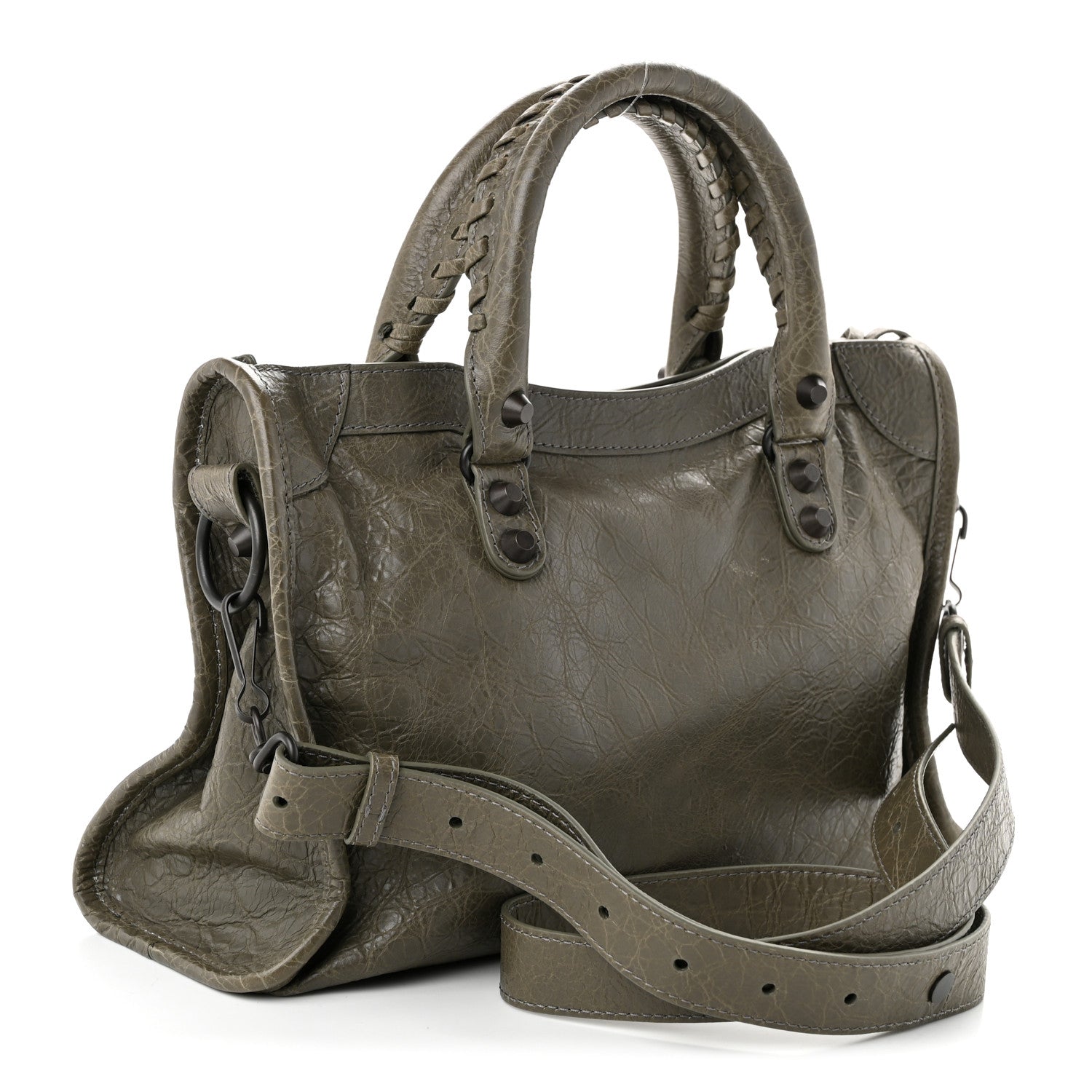 Balenciaga Agneau Arena Classic Hardware Small Le City Army Green