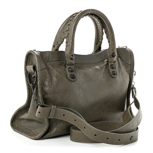 Balenciaga Agneau Arena Classic Hardware Small Le City Army Green