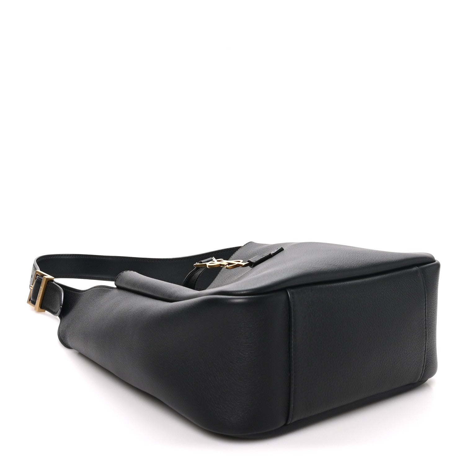 Saint Laurent Smooth Calfskin Small Le 5 A 7 Soft Hobo Black