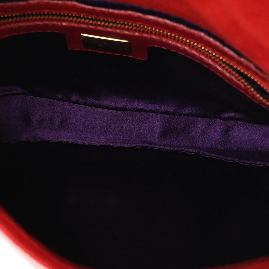 Fendi Suede Baguette Red