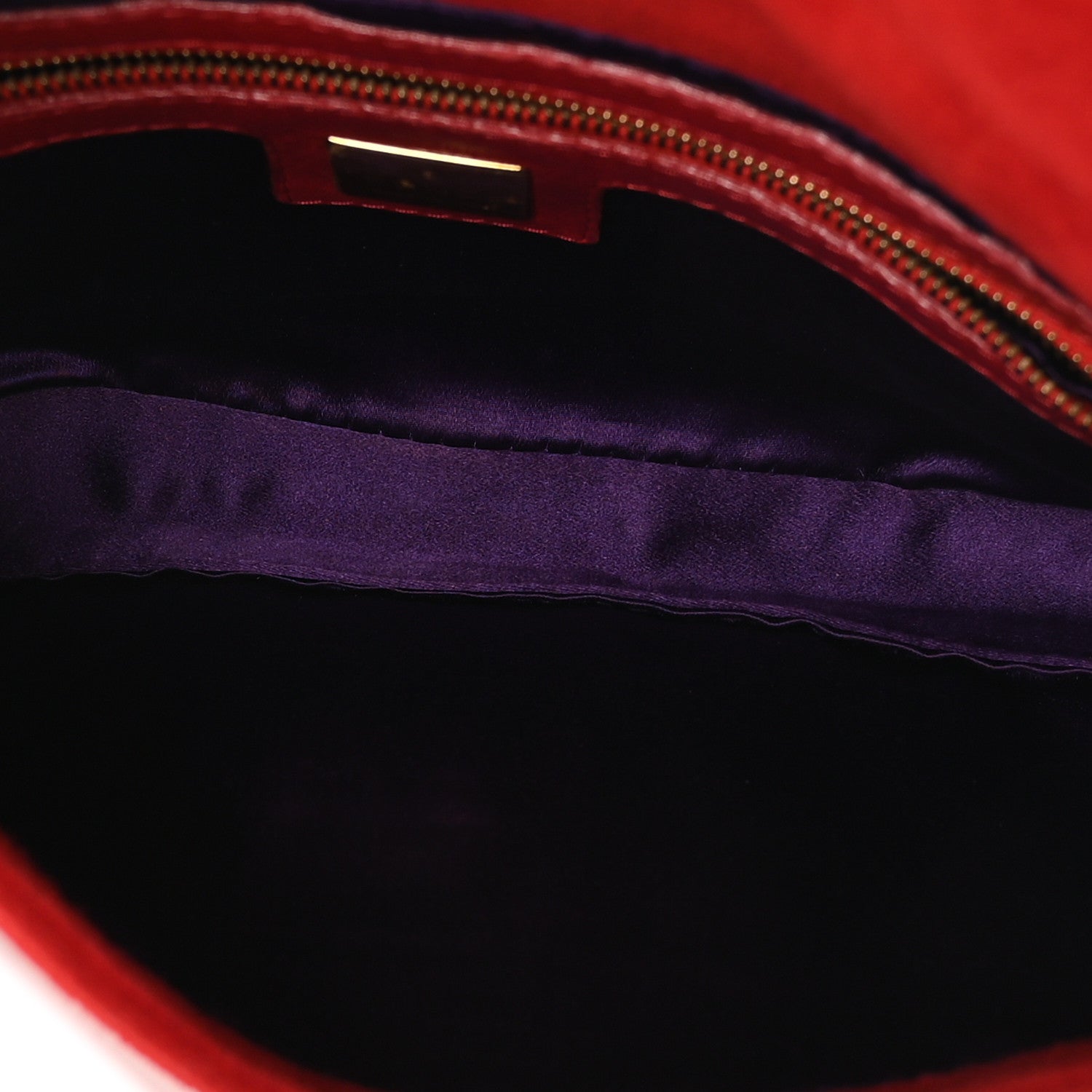 Fendi Suede Baguette Red