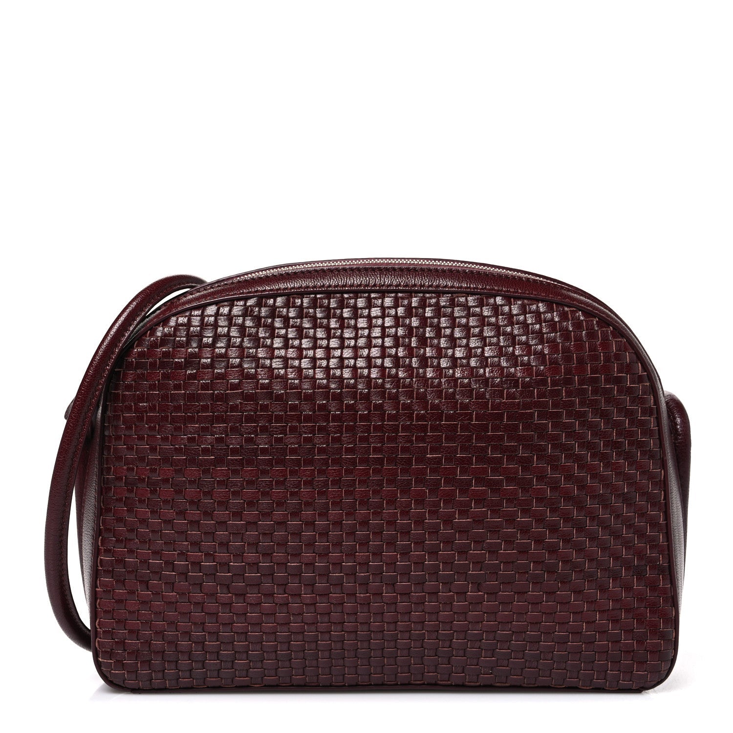 The Row Calfskin Woven Single Mignon Shoulder Bag Terracotta