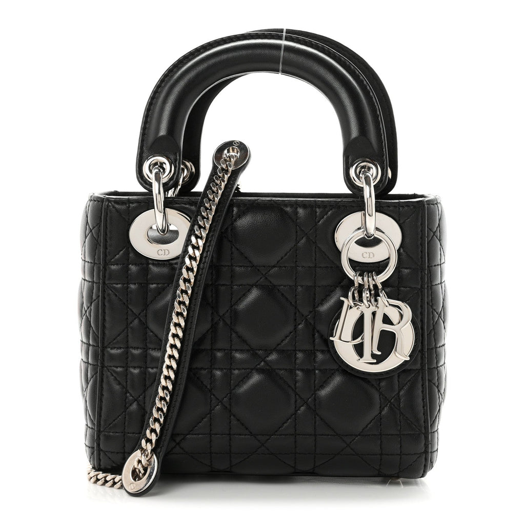 Dior Lambskin Cannage Mini Lady Dior Black