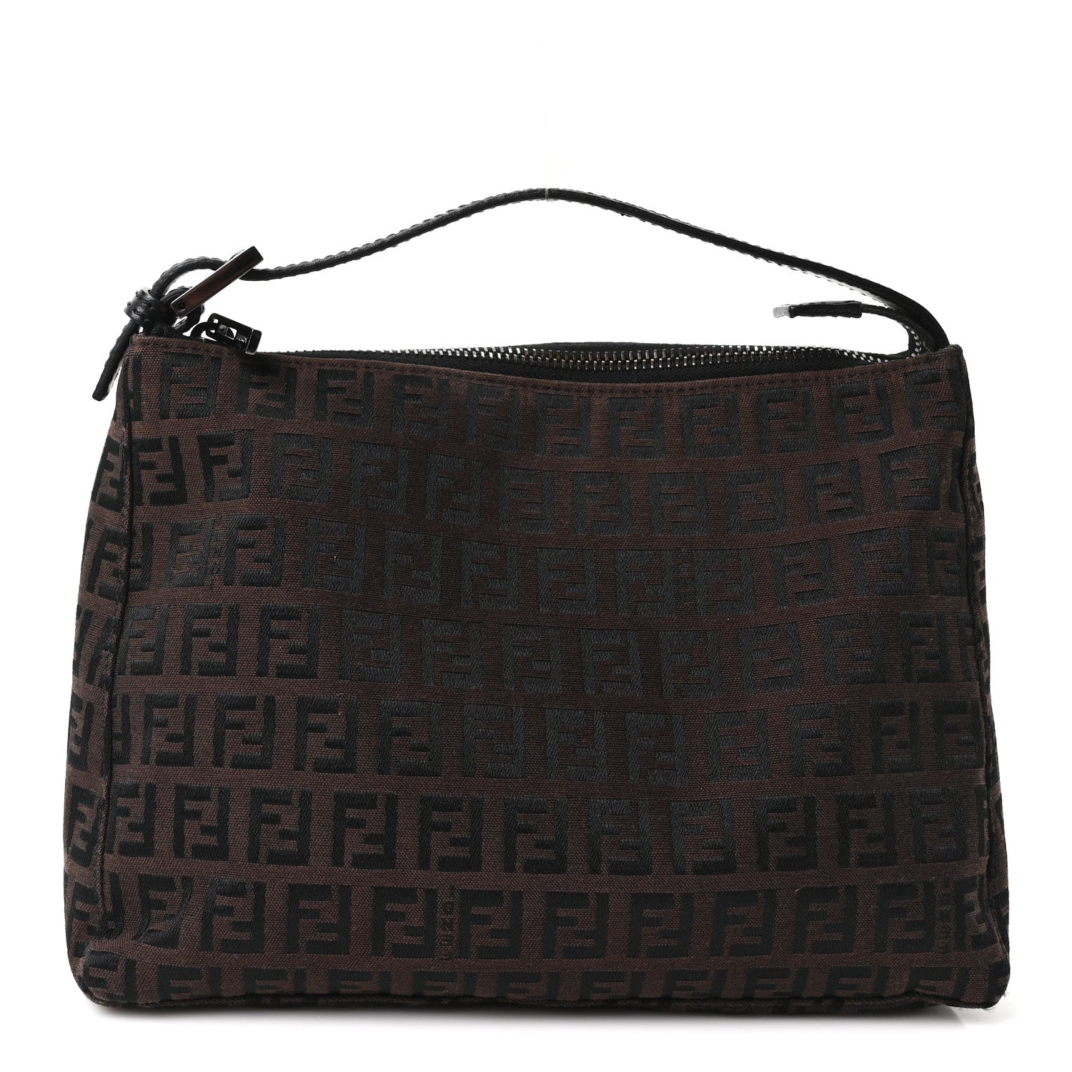 Fendi Zucchino Mini Pochette Tobacco Moro