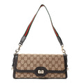 Gucci GG Monogram Small Luce Shoulder Bag Beige Ebony