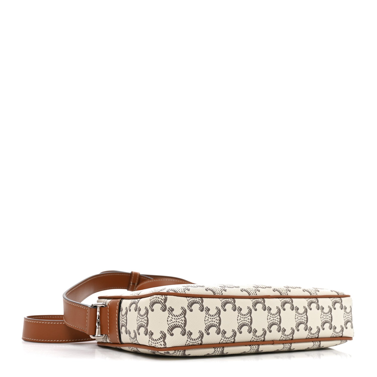Celine Triomphe Canvas Medium Messenger Bag Tan Ecru