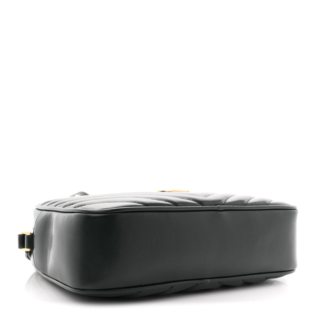 Saint Laurent Calfskin Matelasse Monogram Lou Camera Bag Military Green