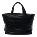 Saint Laurent Lambskin Wide Puffer Tote Black