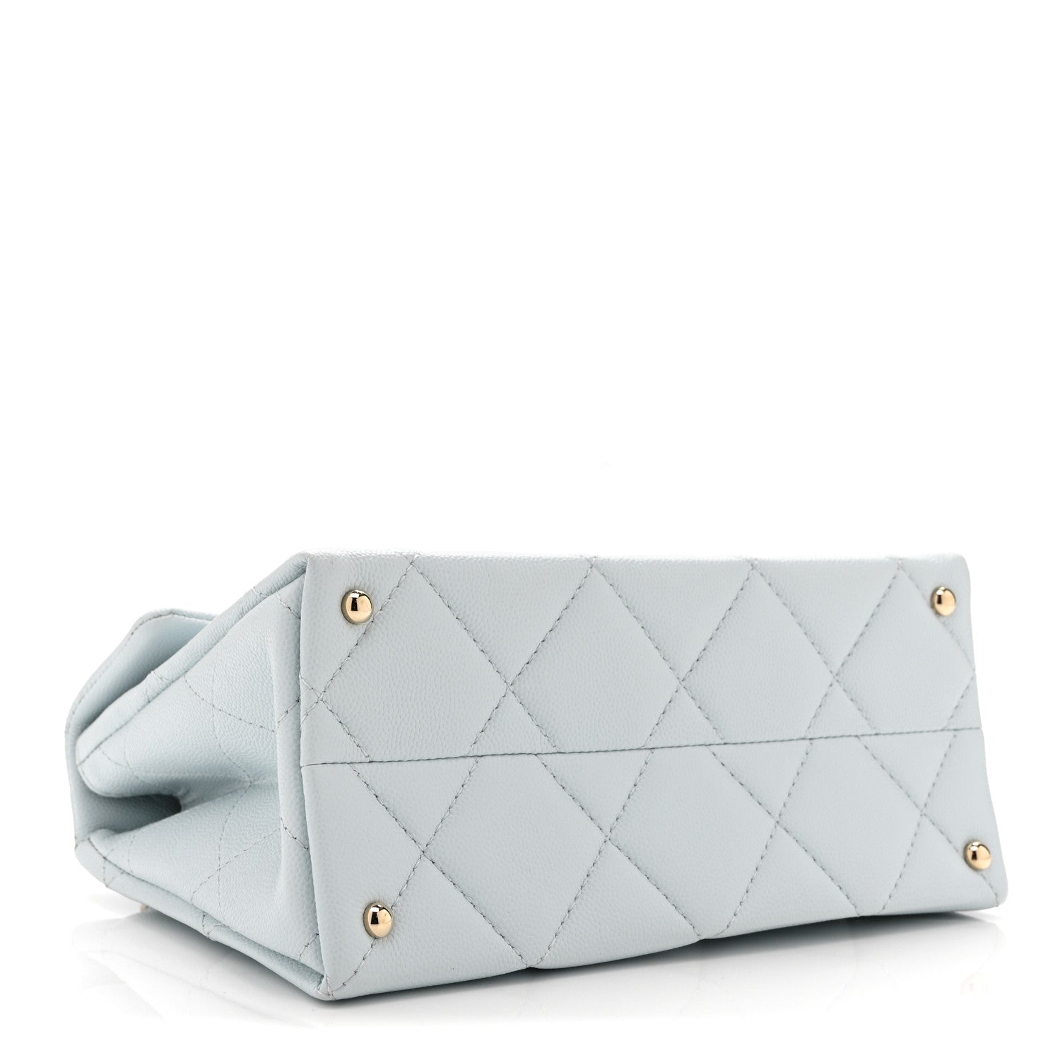 Chanel Caviar Quilted Mini Retro Twist Top Handle Flap Light Blue