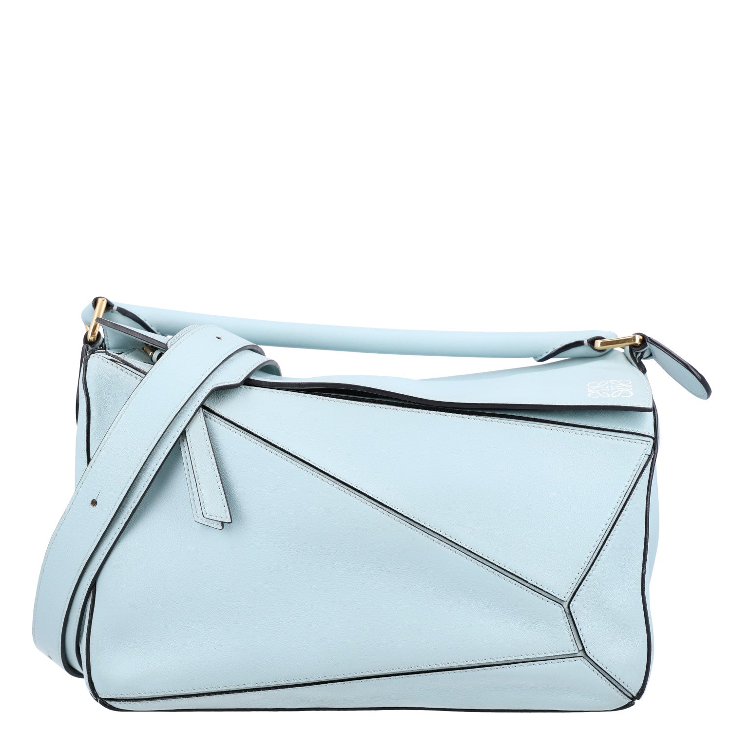 Loewe Calfskin Medium Puzzle Bag Light Blue