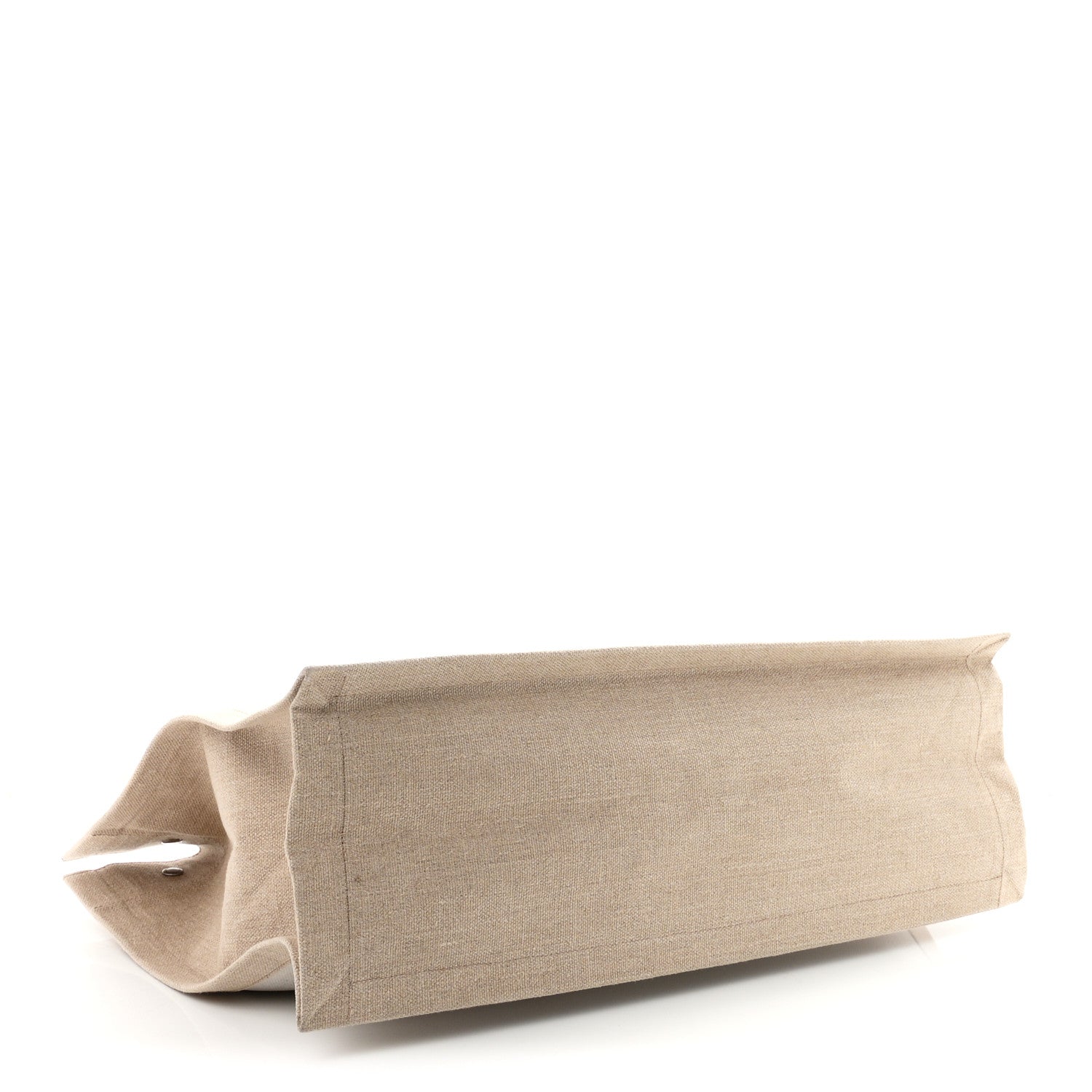 Saint Laurent Linen Calfskin Small Rive Gauche Tote Optic White