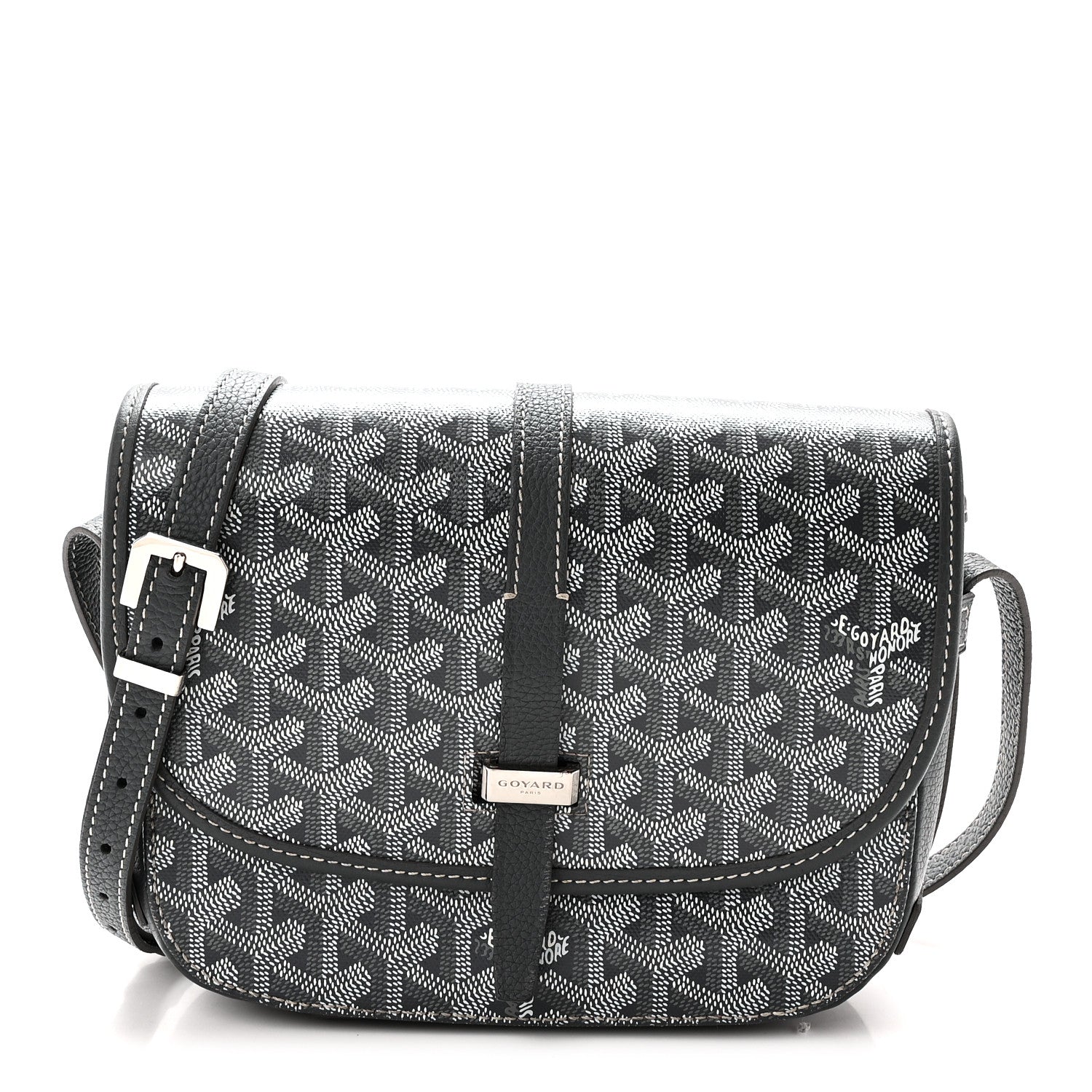 Goyard Goyardine Belvedere II PM Messenger Bag Gray