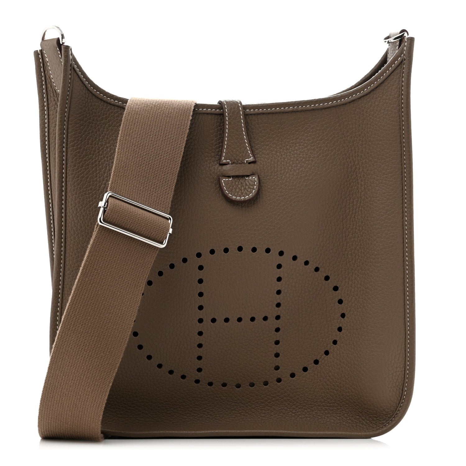 Hermès Taurillon Clemence Evelyne III Etoupe