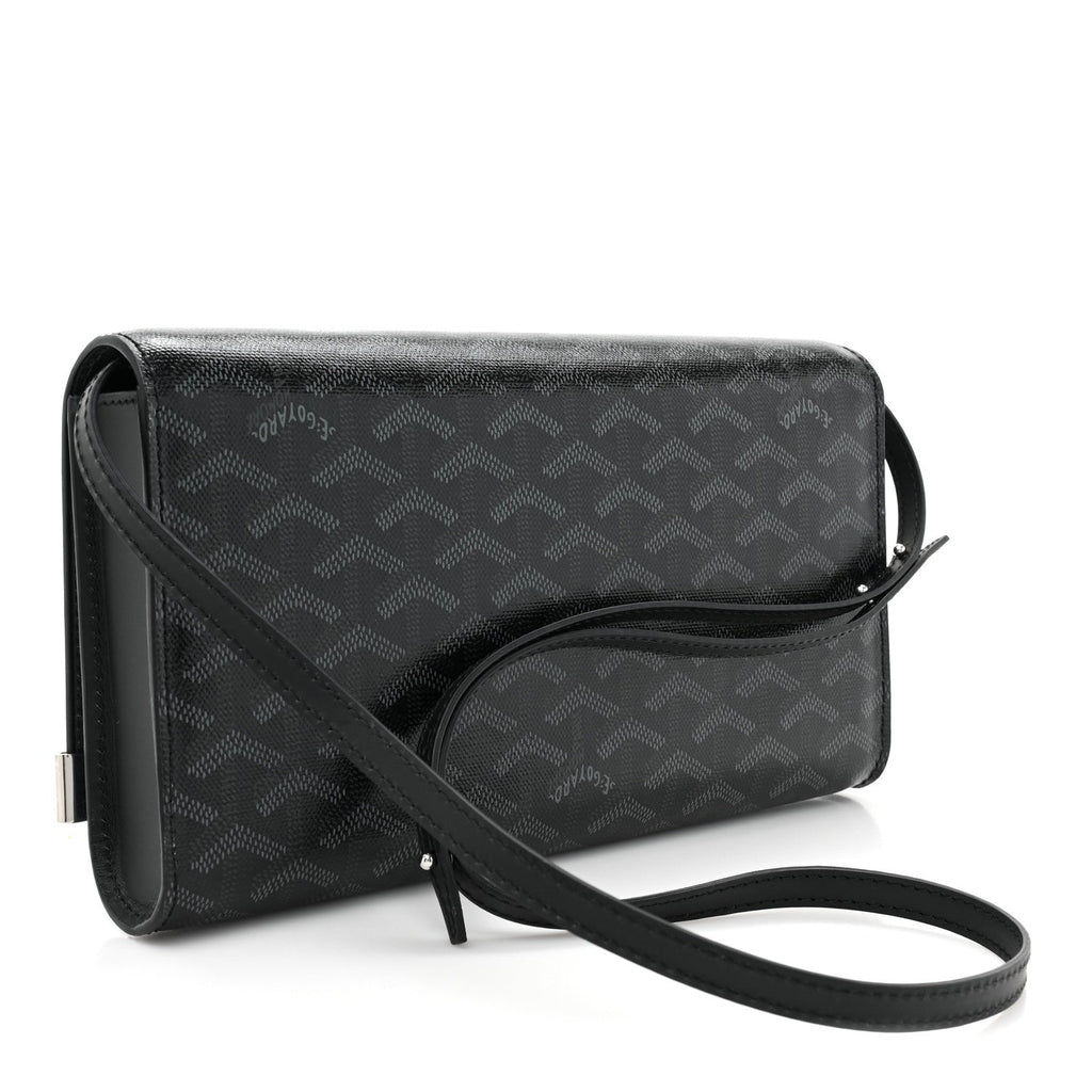 Goyard Monte-Carlo Flat Clutch in Black Goyardine