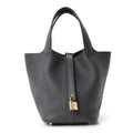 Hermès Taurillon Clemence Picotin Lock 18 PM Etain