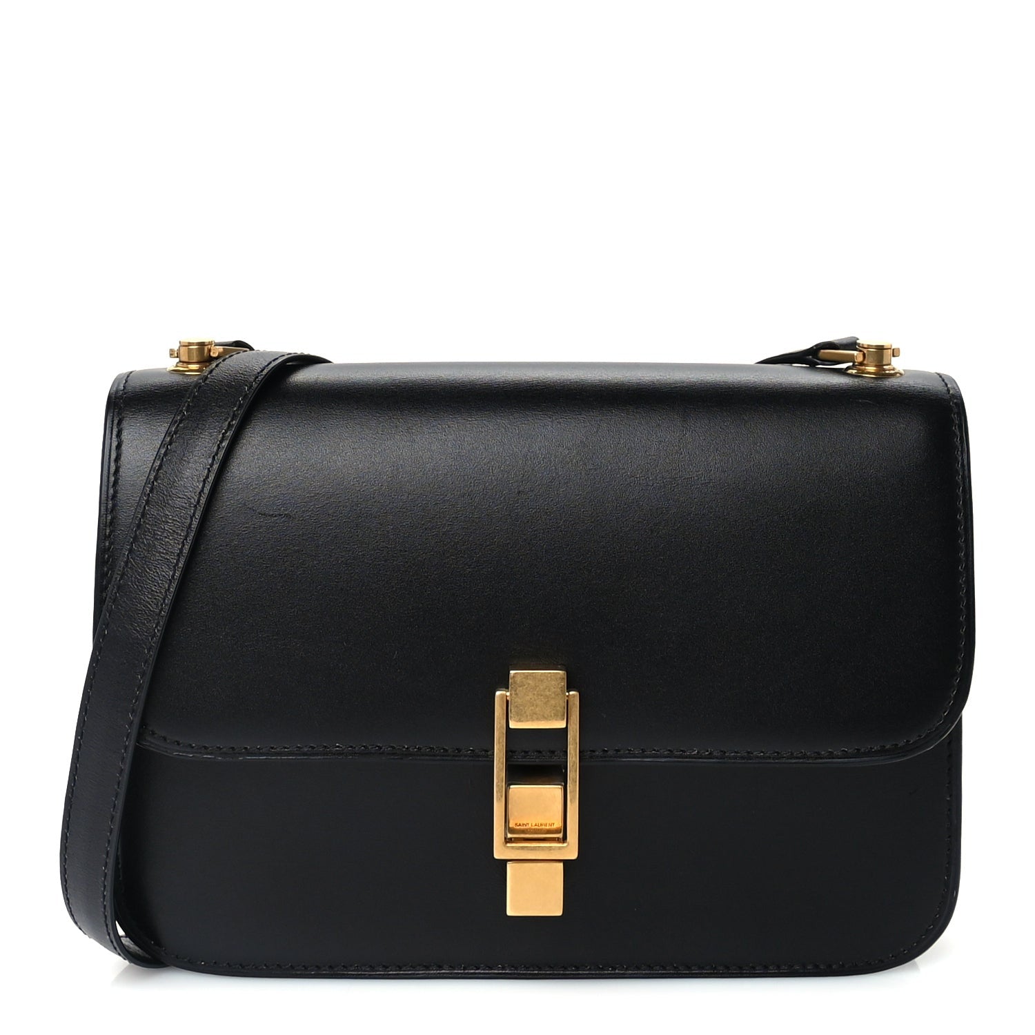Saint Laurent Smooth Calfskin Carre Satchel Black