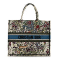 Dior Canvas Embroidered Large D-Constellation Book Tote Latte Multicolor