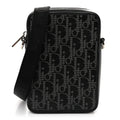 Front view — Dior World Tour Bag in tonal Oblique Galaxy jacquard with zip-top closure and adjustable webbing strap