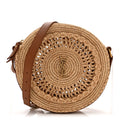 Saint Laurent Raffia Sac Round Naturel