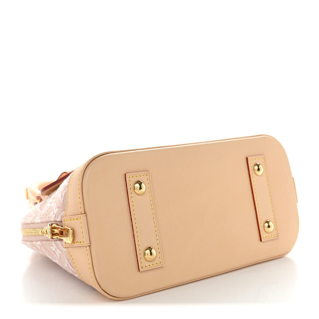 Louis Vuitton Monogram Embleme Jacquard Alma BB Rose Ruban