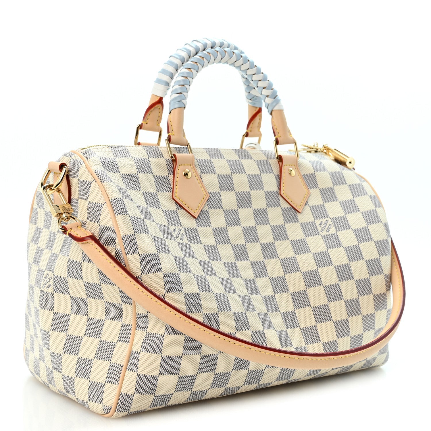 Louis Vuitton Damier Azur Braided Speedy Soft 30 Bleu Olympe