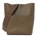 Celine Soft Grained Calfskin Sangle Bucket Bag Taupe