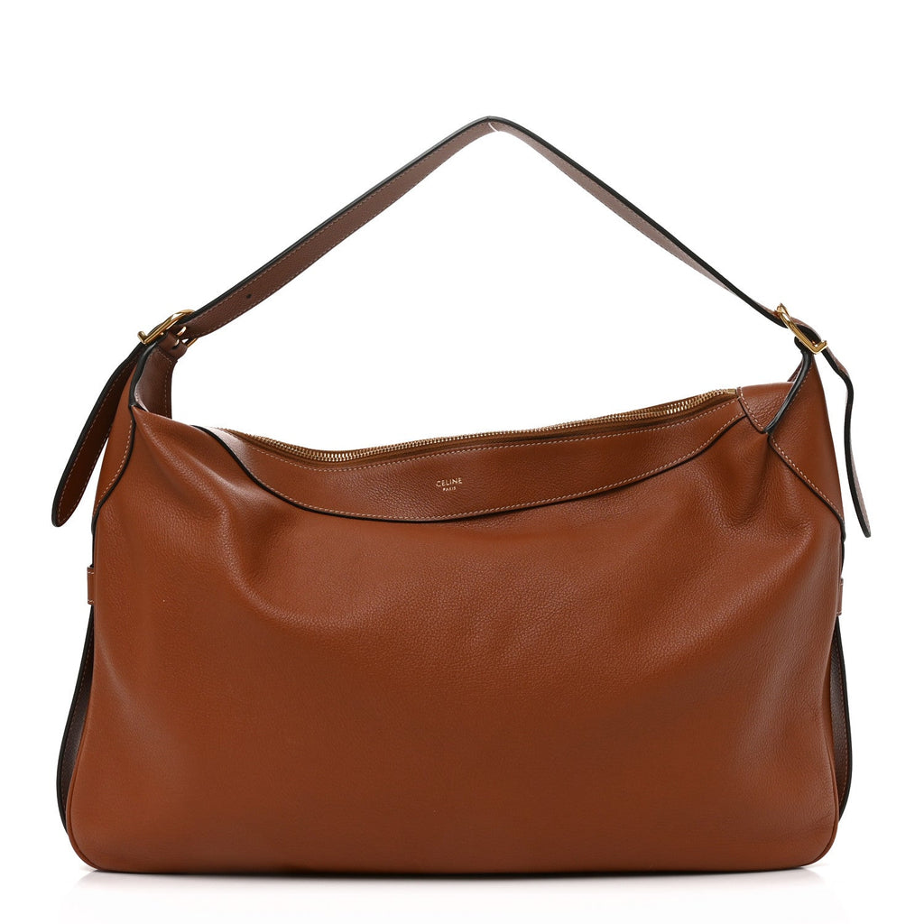 Celine Supple Calfskin Large Romy Shoulder Bag Tan
