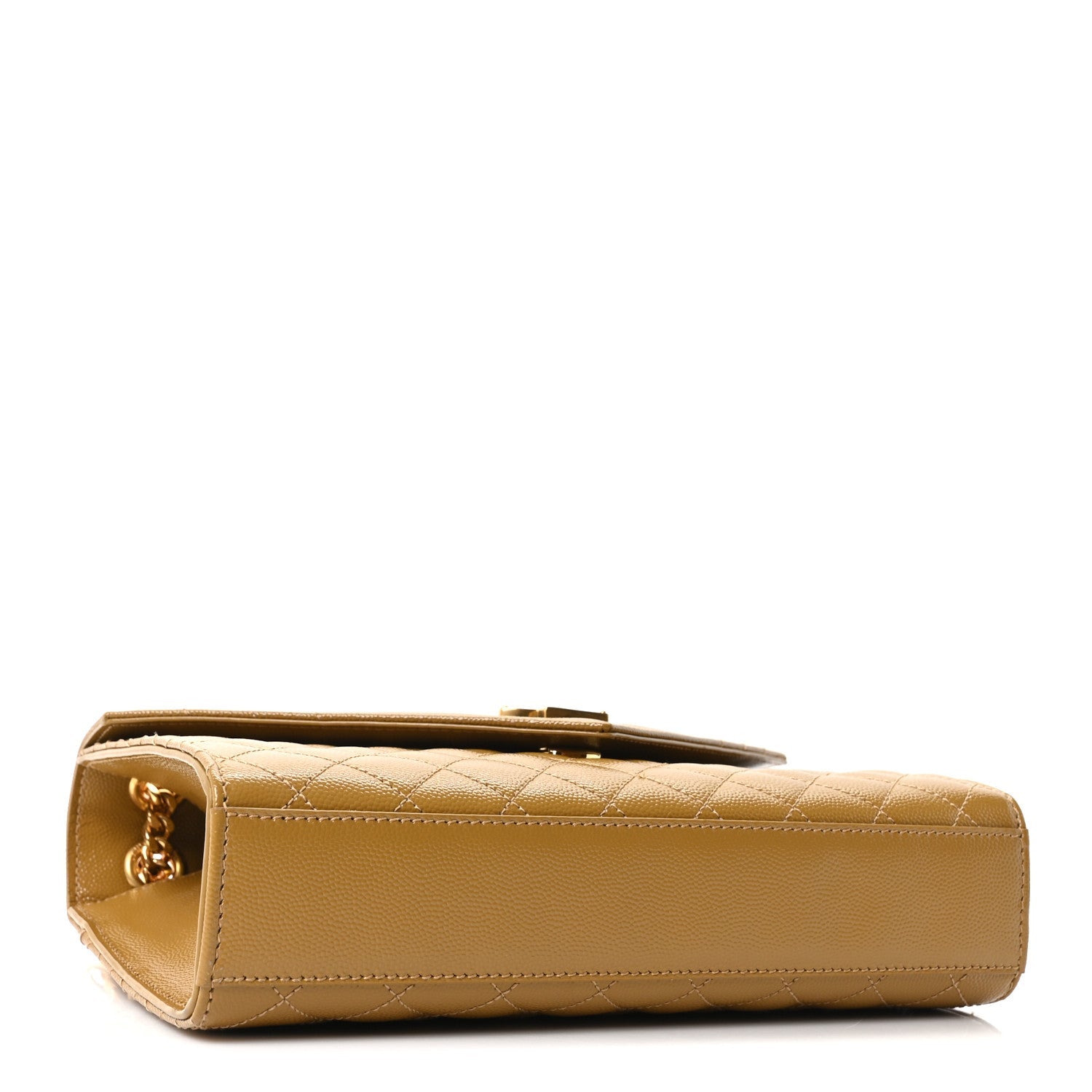 Saint Laurent Grain De Poudre Textured Mixed Matelasse Triquilt Medium Monogram Satchel Old Oil