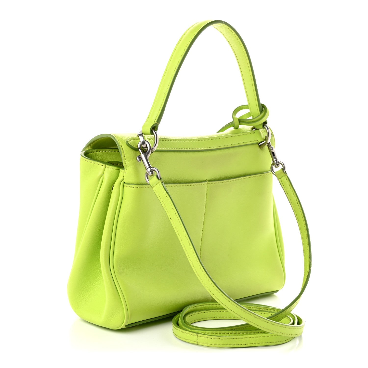 Balenciaga Natural Smooth Calfskin Mini Rodeo Top Handle Handbag Granny Apple