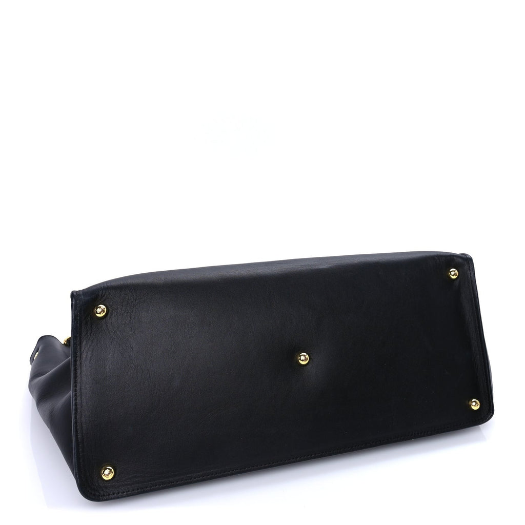 Fendi Vitello King Medium Way Tote Black