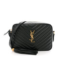 Saint Laurent Calfskin Matelasse Monogram Lou Camera Bag Military Green
