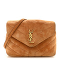 Saint Laurent Suede Toy Loulou Shoulder Bag Cinnamon