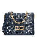 Louis Vuitton Denim Monogram Jacquard Dauphine MM Bleu