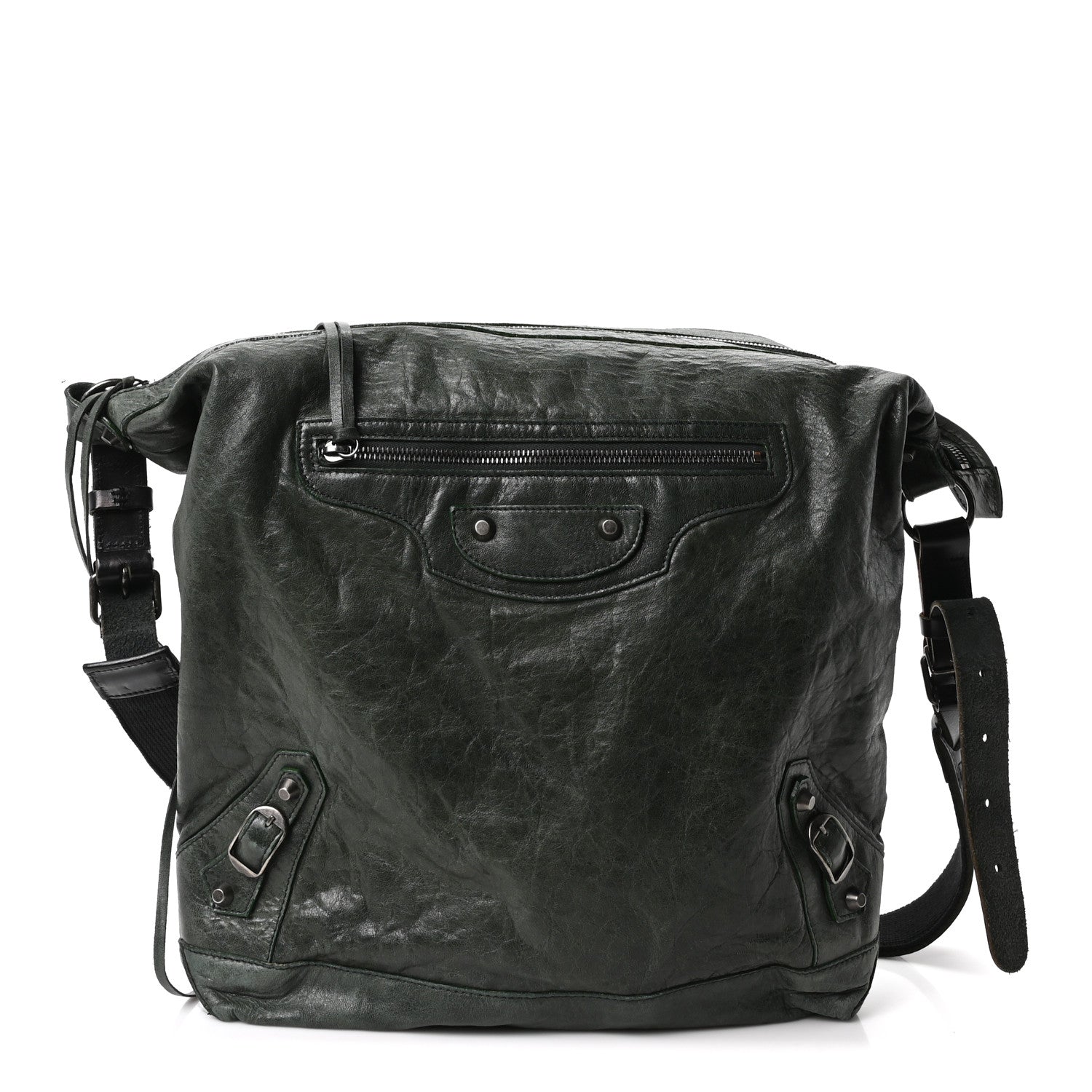Balenciaga Agneau Classic Hardware Day Hobo Green