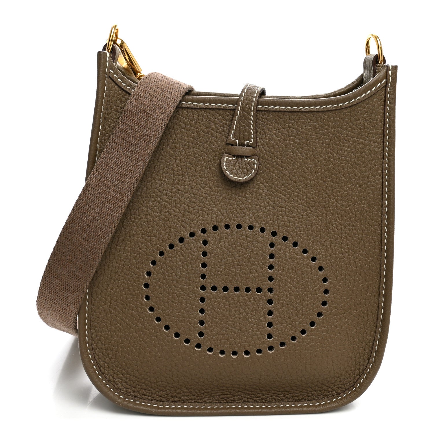 Hermès Taurillon Clemence Evelyne TPM Etoupe