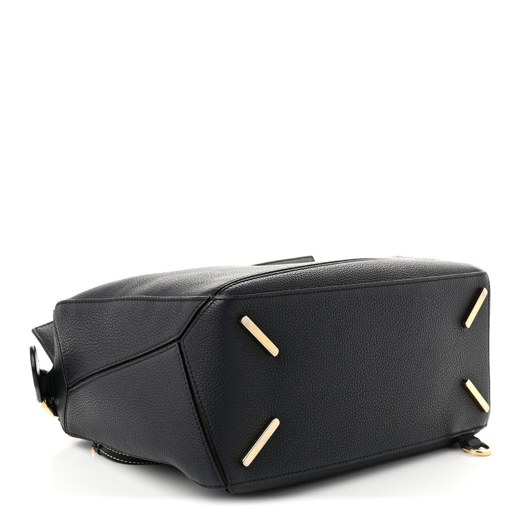 Loewe Calfskin Medium Puzzle Bag Midnight Blue Black