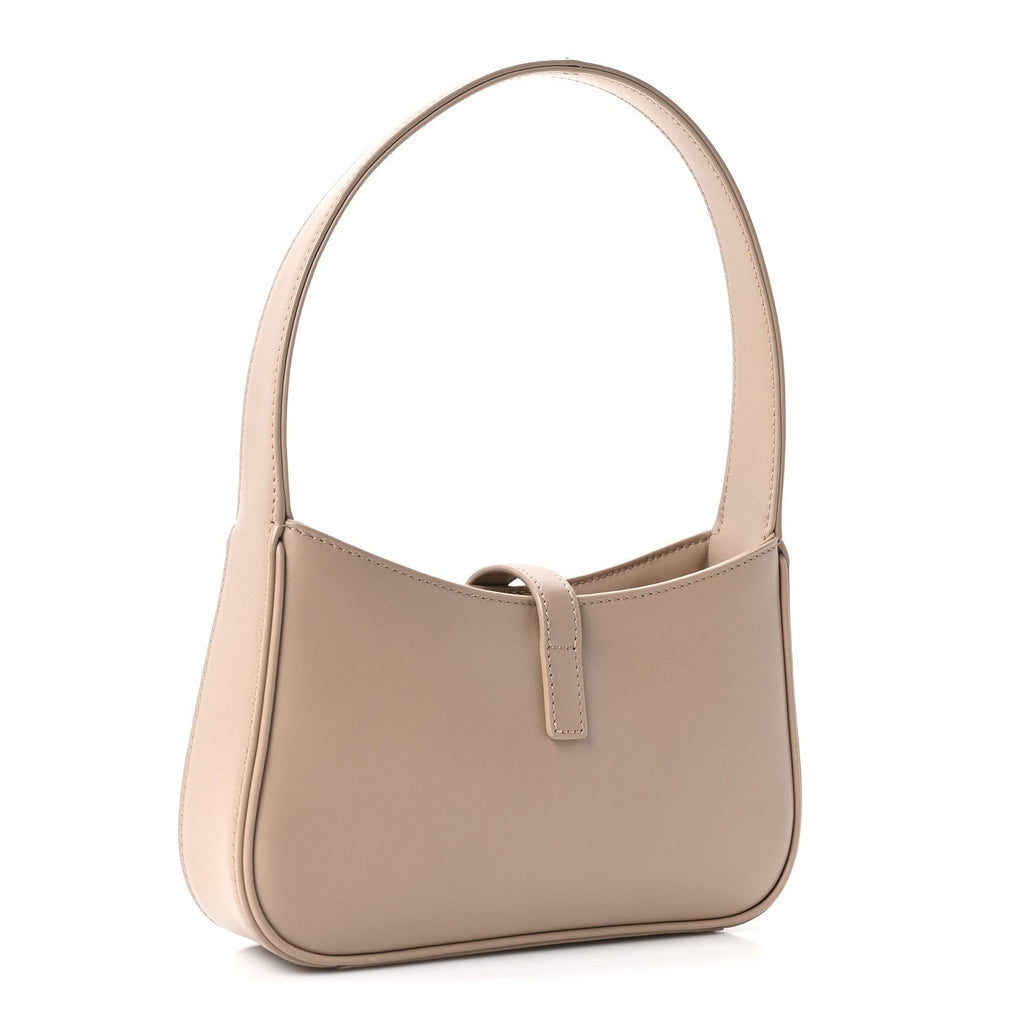 Saint Laurent Vegetable Le 5 A 7 Mini Hobo Dark Beige