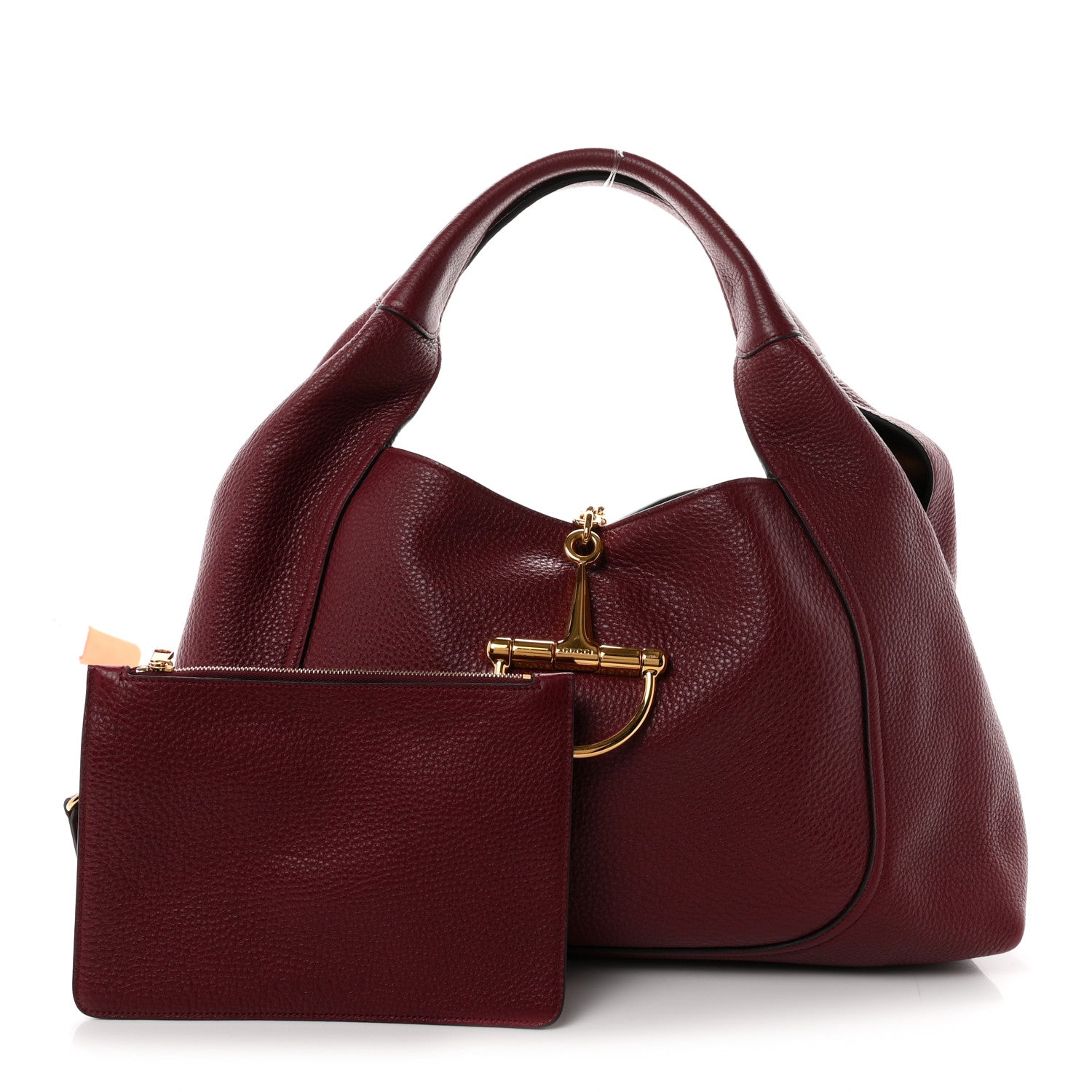 Gucci Grained Calfskin Softbit Maxi Shoulder Bag Rosso