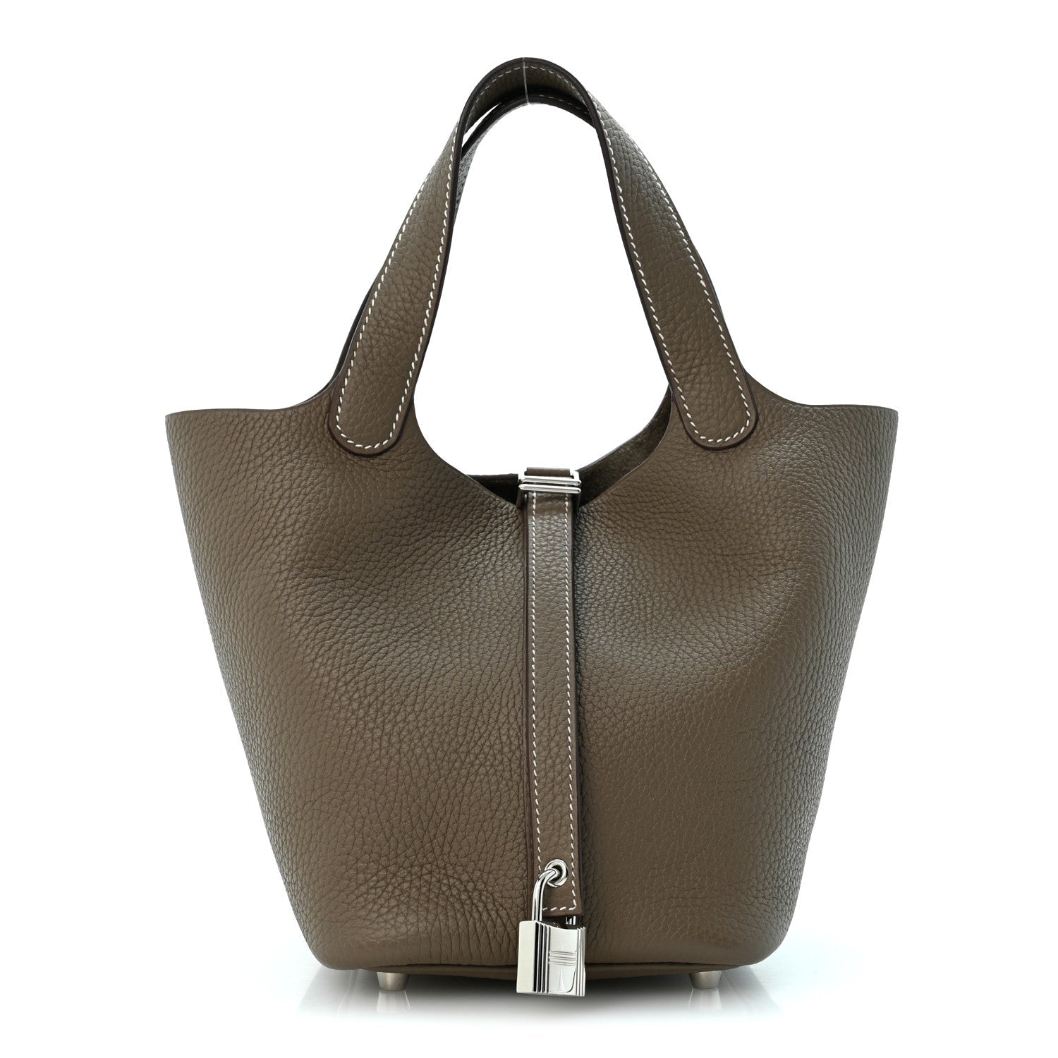 Hermès Taurillon Clemence Picotin Lock 18 PM Etoupe