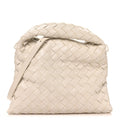 Bottega Veneta Calfskin Intrecciato Mini Hop White