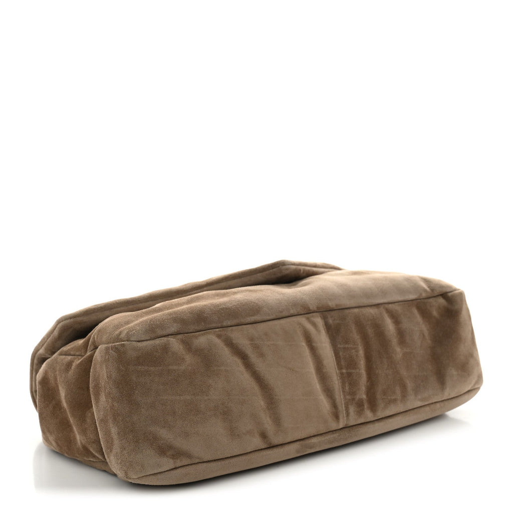 Saint Laurent Suede Large Calypso Dry Grain