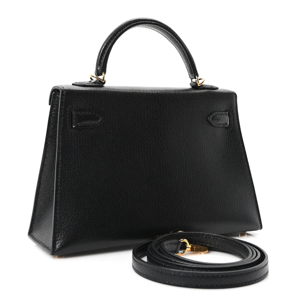 Hermès Chevre Chamkila Mini Kelly Sellier 20 Black